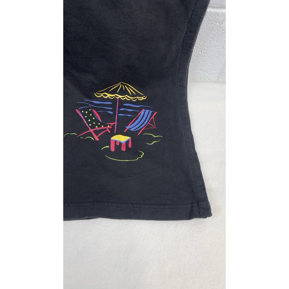 vtg SWEET JESSIE Black beach Sea Side LONG DRESS sleeveless Sz L - Picture 4 of 8